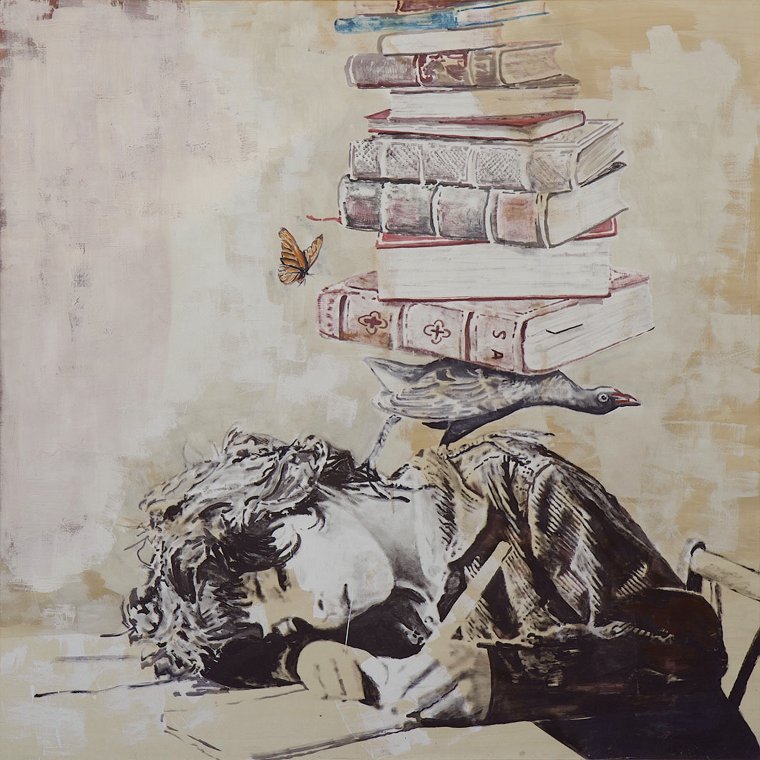 Currentlyuntitledmixedmediaonwood190x190cm