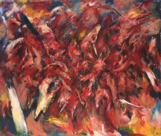Dies irae2c verdi2c oil paint canvas2c 7 x 8 ft2c 1988