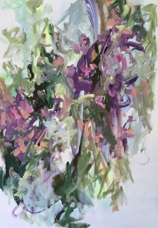 Floral acrylic canvas 100 x 70 cm 1800 eur