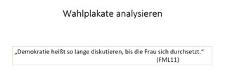 Fml11 wahlplakate analysieren