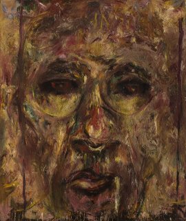 I am not2c you are not3b watcher2c oil paint canvas2c 8 x 7 ft2c 1998
