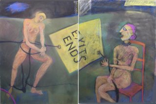 Rib cage strapped diptych