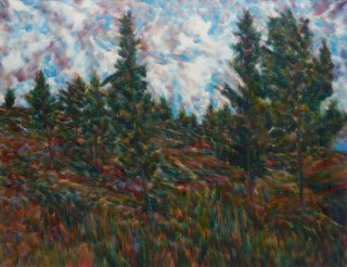 Shaul shatz landscape oil canvas 89x116cm