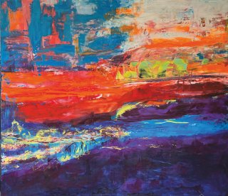 Sunlit days 9 acrylic canvas 130 x 150 x 35 cm 9 22