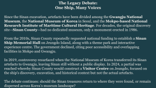 Legacy debate